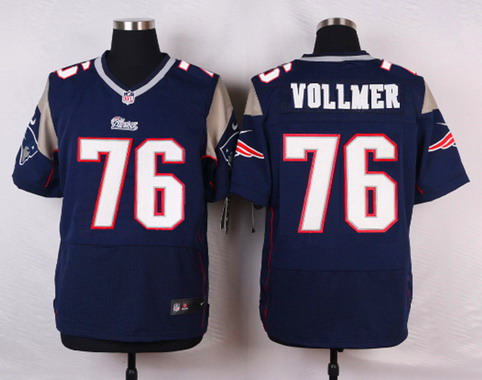 Men's New England Patriots #76 Sebastian Vollmer Navy Blue Team Color NFL Nike Elite Jersey