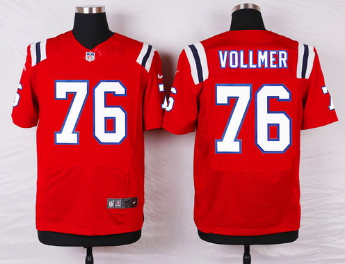 Men's New England Patriots #76 Sebastian Vollmer Red Alternate NFL Nike Elite Jersey