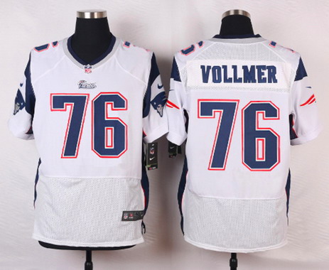 Men's New England Patriots #76 Sebastian Vollmer White Road NFL Nike Elite Jersey