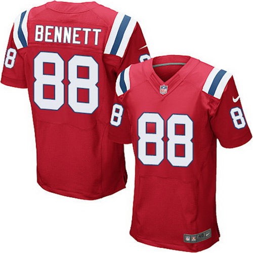 Men's New England Patriots #88 Martellus Bennett Red Alternate Nike Elite Jersey