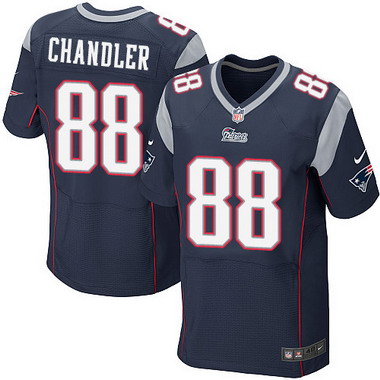 Men's New England Patriots #88 Scott Chandler Navy Blue Team Color NFL Nike Elite Jersey