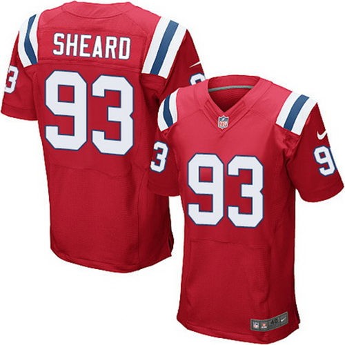 Men's New England Patriots #93 Jabaal Sheard Red Alternate Nike Elite Jersey
