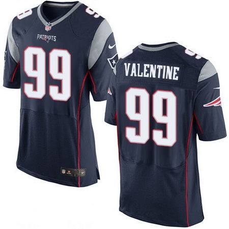 Men's New England Patriots #99 Vincent Valentine Navy Blue Team Color Stitched NFL Nike Elite Jersey