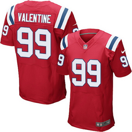 Men's New England Patriots #99 Vincent Valentine Red Alternate Stitched NFL Nike Elite Jersey