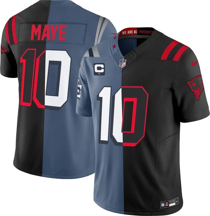 Men's New England Patriots 'Upside Down Edition' Vapor Limited Jersey - All Stitched Drake Maye