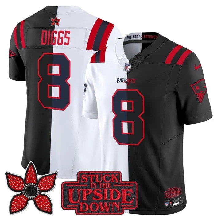 Men's New England Patriots 'Upside Down Edition' Vapor Limited Jersey - All Stitched Stefon Diggs8