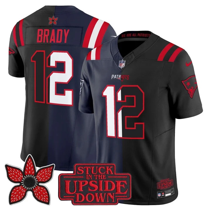 Men's New England Patriots 'Upside Down Edition' Vapor Limited Jersey - All Stitched Tom Brady   12