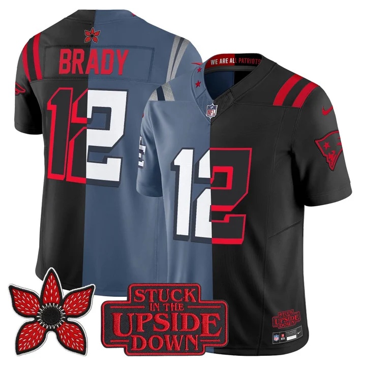 Men's New England Patriots 'Upside Down Edition' Vapor Limited Jersey - All Stitched Tom Brady