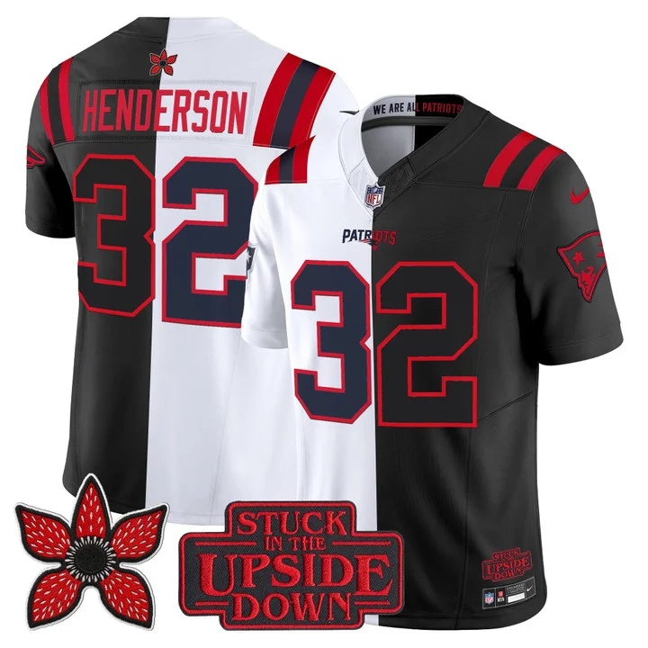 Men's New England Patriots 'Upside Down Edition' Vapor Limited Jersey - All Stitched TreVeyon Henderson32