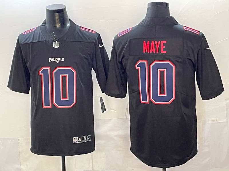 Men's New England Patriots  Vapor Limited Jersey - All  Stitched Drake  Maye   10