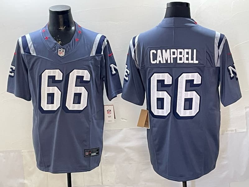 Men's New England Patriots  Vapor Limited Jersey - All Stitched Will Campbell  66