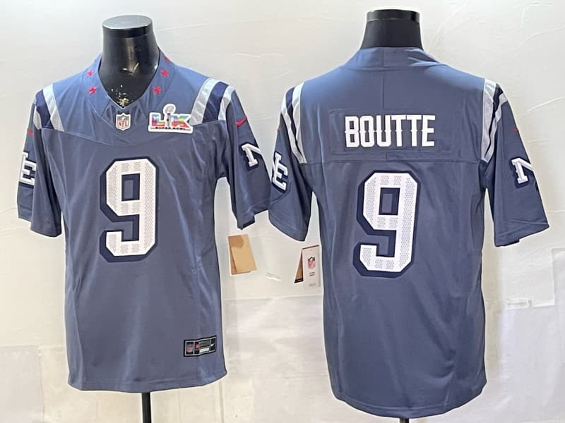 Men's New England Patriots Kayshon Boutte Nike Navy Game Jersey