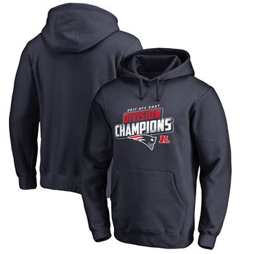 Men's New England Patriots NFL Pro Line By Fanatics Branded Navy 2017 AFC East Division Champions Pullover Hoodie
