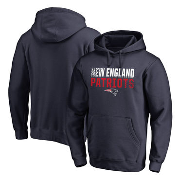 Men's New England Patriots NFL Pro Line By Fanatics Branded Navy Iconic Collection Fade Out Pullover Hoodie
