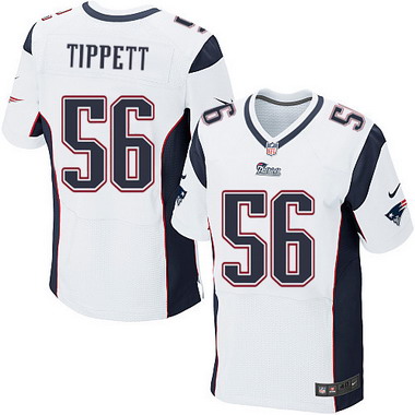 Men's New England Patriots Retired Player #56 Andre Tippett White Nike Elite Jersey