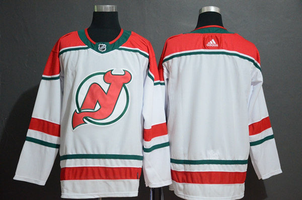 Men's New Jersey Devils Blank Adidas White Alternate Team Jersey Stitched