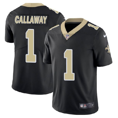 Men's New Orleans Saints #1 Marquez Callaway 2021 Black Vapor Untouchable Limited Stitched Jersey