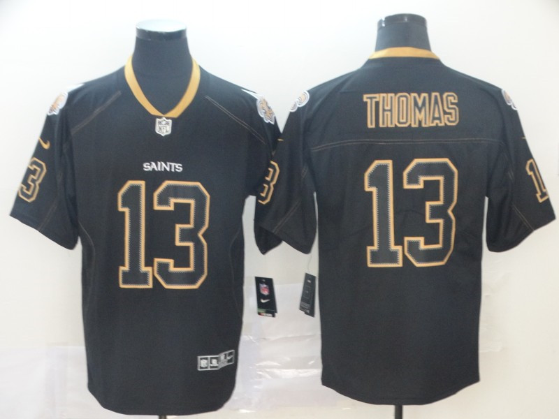 Men's New Orleans Saints #13 Michael Thomas Nike Lights Out Black Limited Jersey