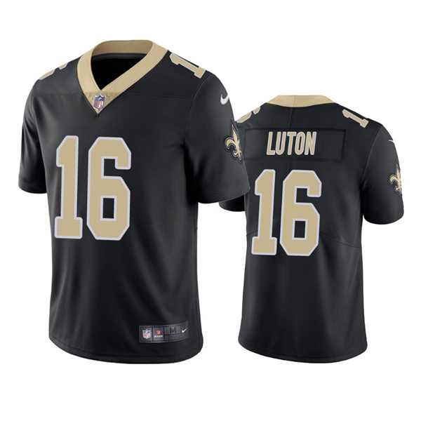 Men's New Orleans Saints #16 Jake Luton Nike Black Vapor Untouchable Limited Jersey