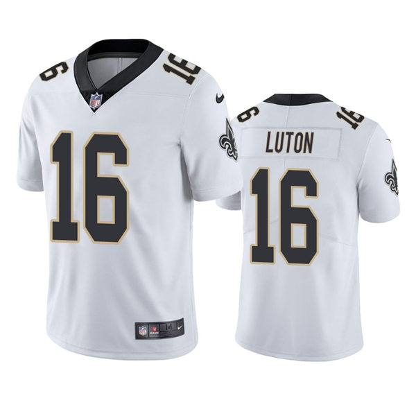 Men's New Orleans Saints #16 Jake Luton Nike White Vapor Untouchable Limited Jersey