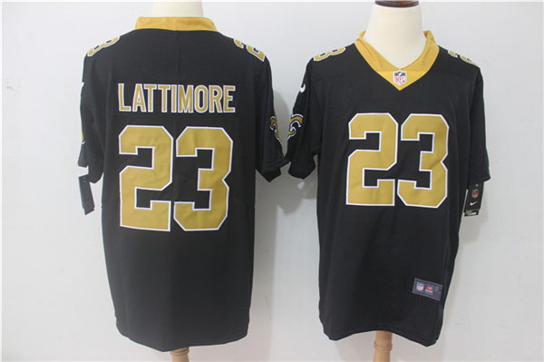 Men's New Orleans Saints #23 Marshon Lattimore Black Nike Vapor Untouchable Limited Jersey