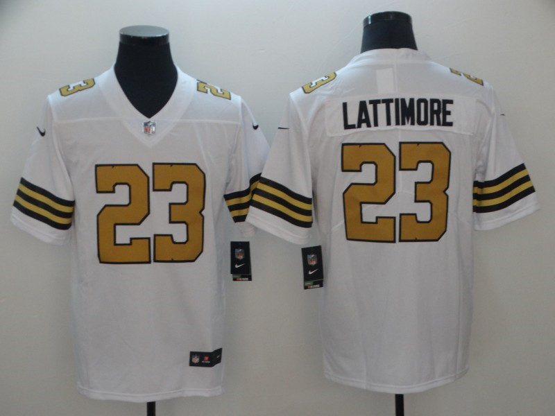 Men's New Orleans Saints #23 Marshon Lattimore Nike White Color Rush Legend Player Jersey