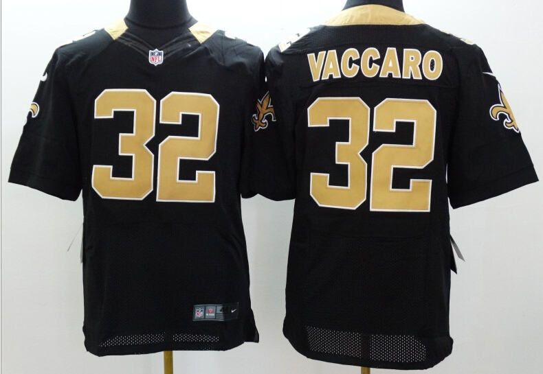 Men's New Orleans Saints #32 Kenny Vaccaro Black Nike Elite Jersey