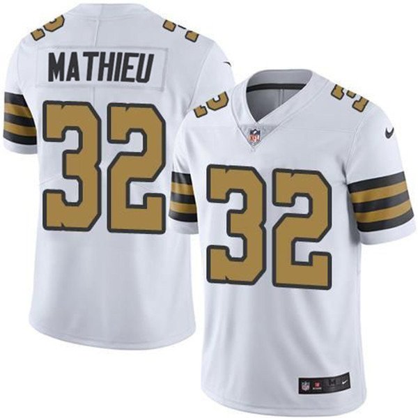 Men's New Orleans Saints #32 Tyrann Mathieu Nike White Color Rush Legend Player Jersey