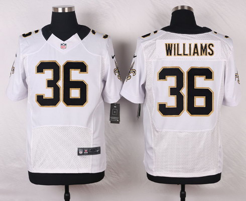 Men's New Orleans Saints #36 P.J. Williams White Road Elite Jersey