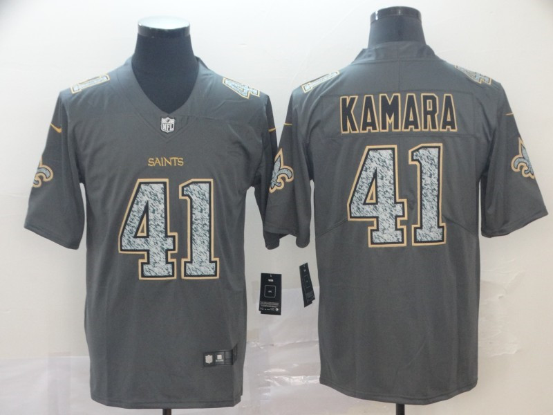 Men's New Orleans Saints #41 Alvin Kamara NFL Pro Line Gray Static Fashion Jersey