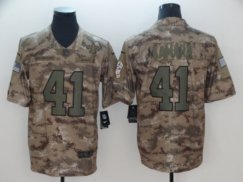 Men's New Orleans Saints #41 Alvin Kamara Nike Camo Salute to Service Limited Jersey