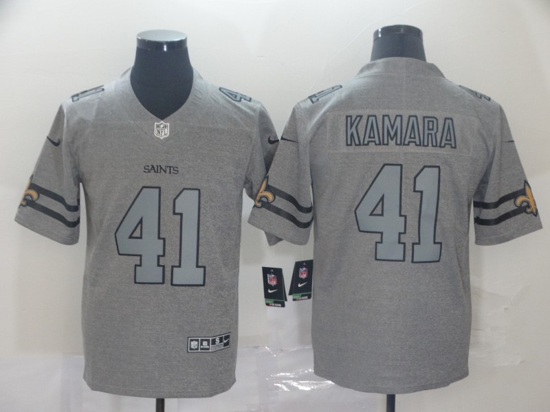 Men's New Orleans Saints #41 Alvin Kamara Nike Silver Inverted Legend Jersey