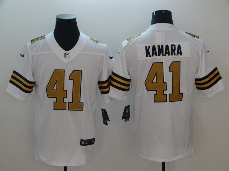 Men's New Orleans Saints #41 Alvin Kamara White Vapor Untouchable Color Rush Limited Player Jersey