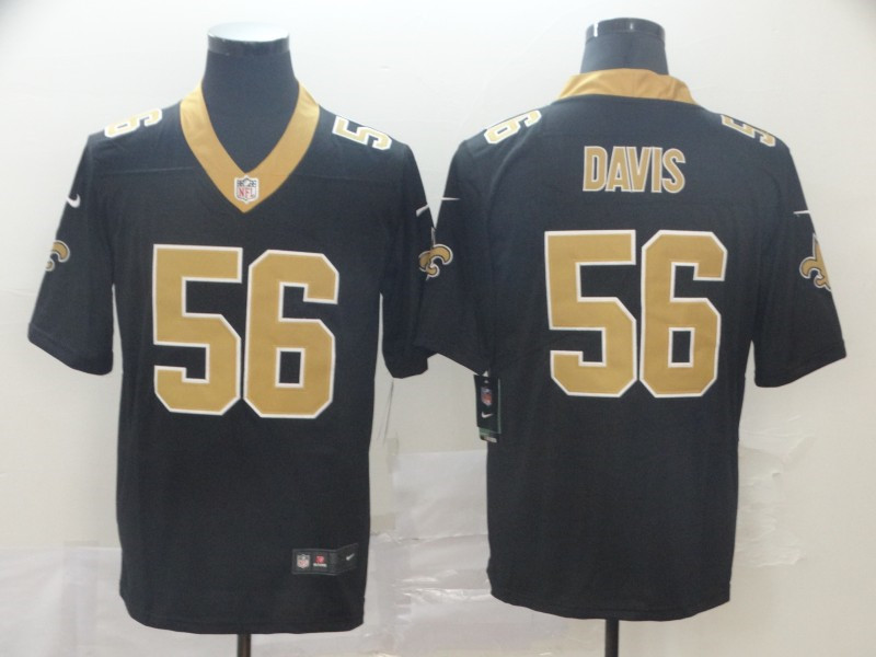Men's New Orleans Saints #56 Demario Davis Black Nike Vapor Untouchable Limited Jersey