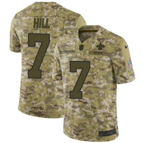 Men's New Orleans Saints #7 Taysom Hill Nike 2018 Salute to Service Jersey Limited Camo