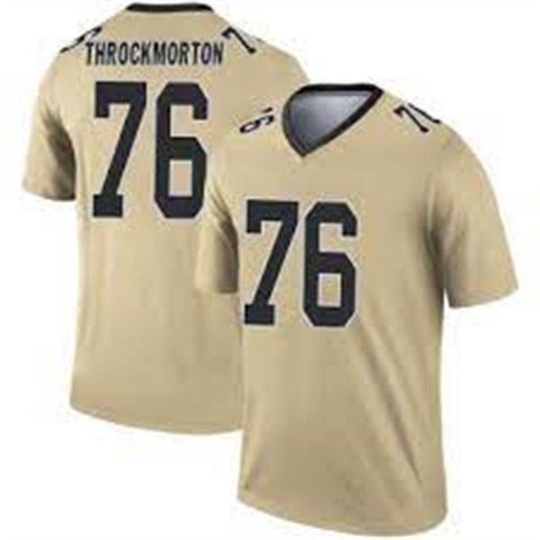 Men's New Orleans Saints #76 Calvin Throckmorton Nike Gold Inverted Legend Jersey