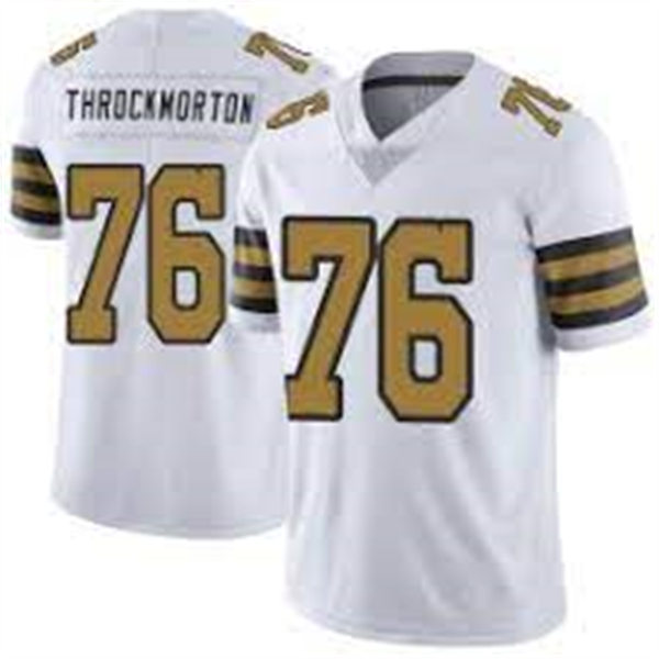 Men's New Orleans Saints #76 Calvin Throckmorton Nike White Color Rush Legend Player Jersey