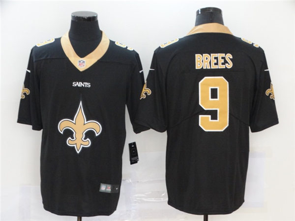 Men's New Orleans Saints #9 Drew Brees Black Nike Team Icon Jersey