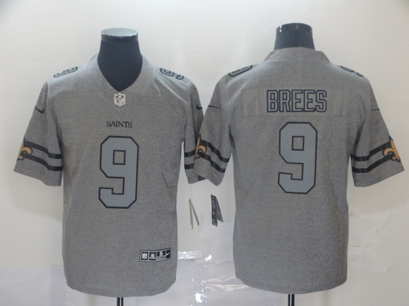 Men's New Orleans Saints #9 Drew Brees Nike Silver Inverted Legend Jersey