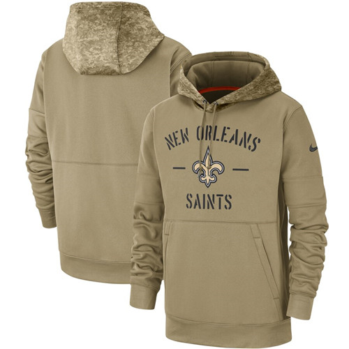 Men's New Orleans Saints 2019 Salute To Service Sideline Therma Pullover Hoodie