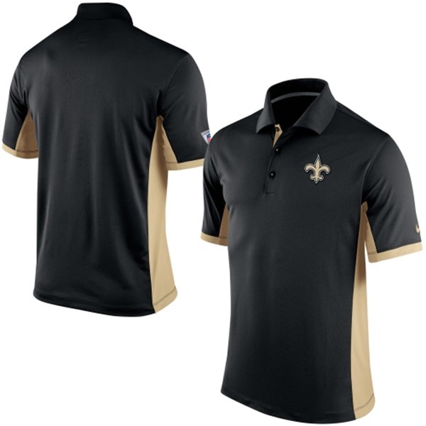 Men's New Orleans Saints Nike Black Team Issue Performance Polo