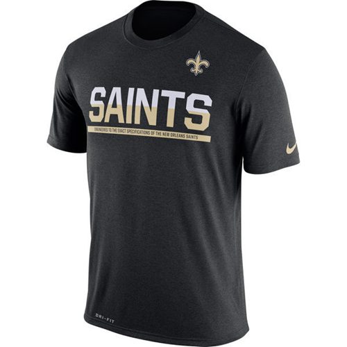 Men's New Orleans Saints Nike Practice Legend Performance T-Shirt Black