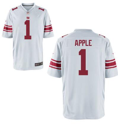 Men's New York Giants #1 Eli Apple Nike White Elite 2016 Draft Pick Jersey