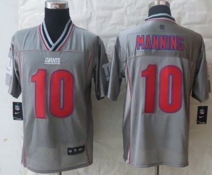 Men's New York Giants #10 Eli Manning 2013 Gray Nik Vapor Jerse