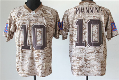Men's New York Giants #10 Eli Manning 2013 Nik USMC Camo Elite Jersey