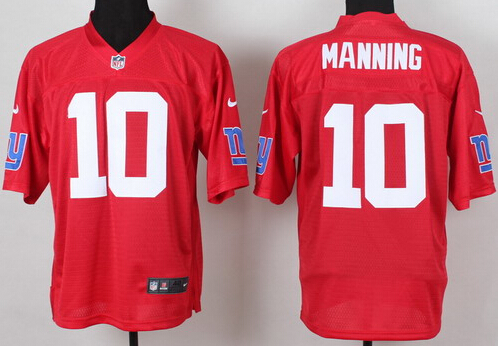 Men's New York Giants #10 Eli Manning 2014 QB Red Nik Elite Jersey