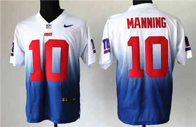 Men's New York Giants #10 Eli Manning Nik Elite Drift Fashion II Jerseys