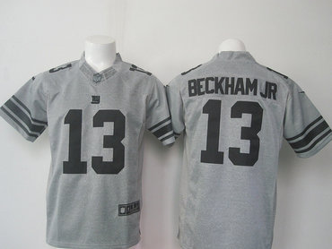 Men's New York Giants #13 Odell Beckham Jr   Nike Gray Gridiron Gray Limited Jersey