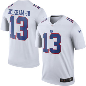 Men's New York Giants #13 Odell Beckham Jr Nike White Color Rush Legend Jersey