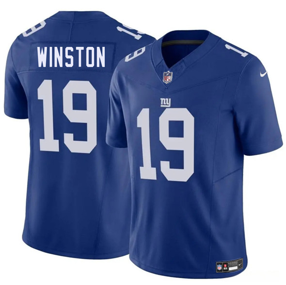 Men's New York Giants #19 Jameis Winston Blue 2025 F.U.S.E. Vapor Untouchable Limited Football Stitched Jersey